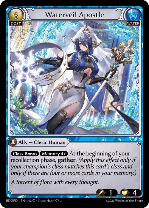 Image for Waterveil Apostle (162) (Radiant Origins: Pantheon) - Grand Archive TCG