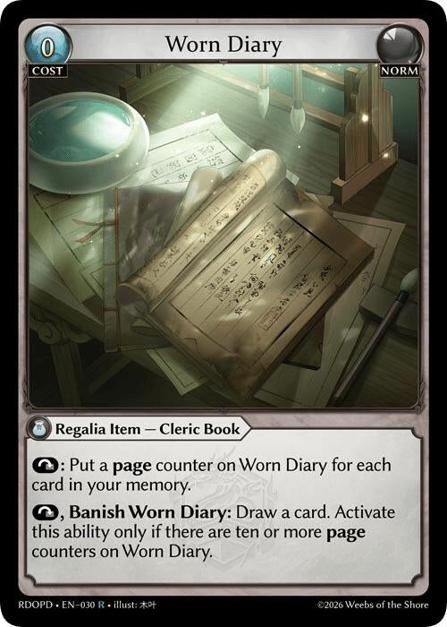 Image for Worn Diary (030) (Radiant Origins: Pantheon) - Grand Archive TCG