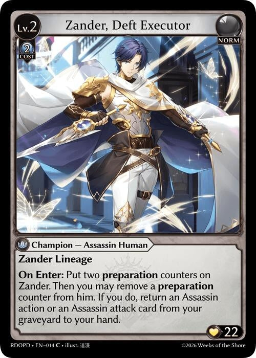 Image for Zander, Deft Executor (014) (Radiant Origins: Pantheon) - Grand Archive TCG