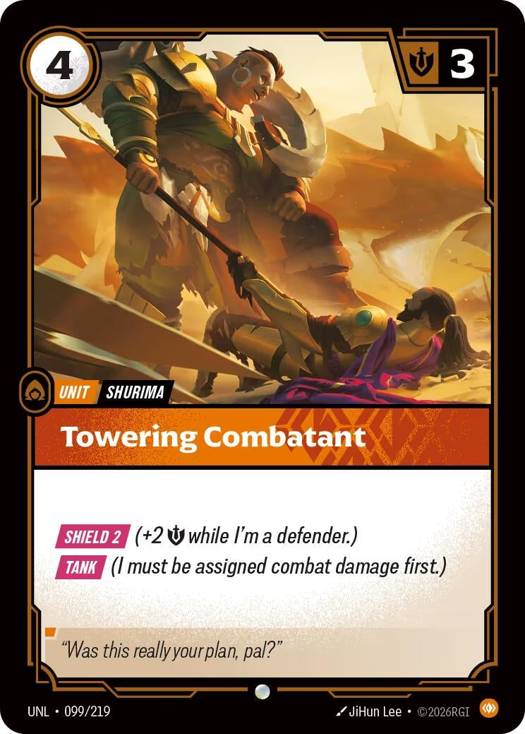 Image for Towering Combatant (099/219) (Unleashed) - Riftbound: League of Legends Trading Card Game