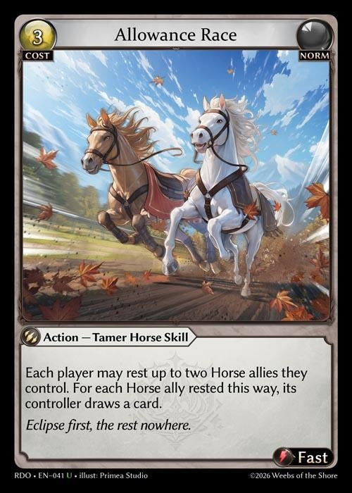 Image for Allowance Race (041) (Radiant Origins) - Grand Archive TCG