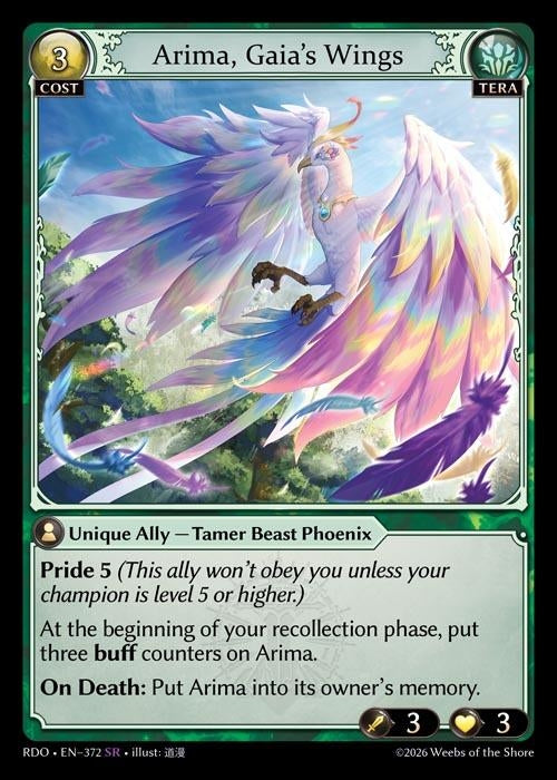 Image for Arima, Gaia's Wings (372) (Radiant Origins) - Grand Archive TCG