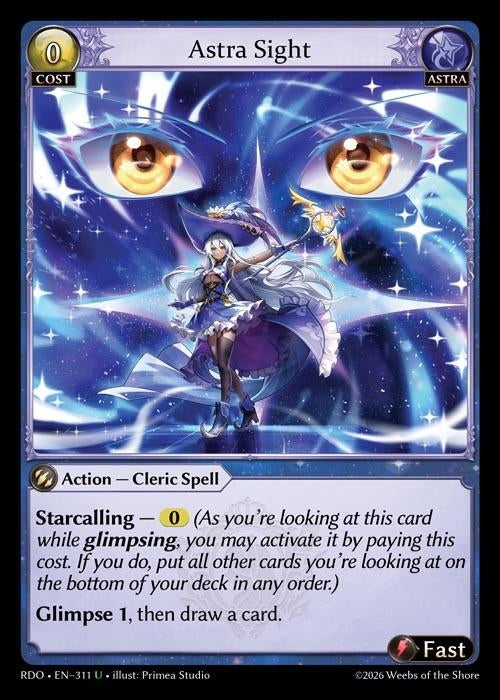 Image for Astra Sight (311) (Radiant Origins) - Grand Archive TCG