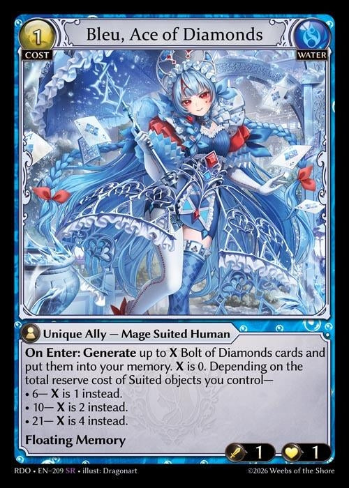 Image for Bleu, Ace of Diamonds (209) (Radiant Origins) - Grand Archive TCG