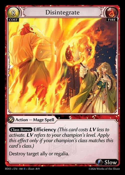Image for Disintegrate (180) (Radiant Origins) - Grand Archive TCG