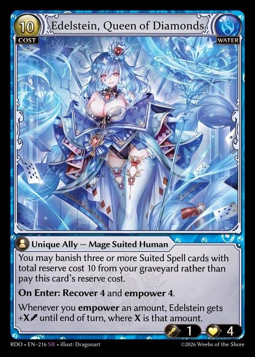 Image for Edelstein, Queen of Diamonds (216) (Radiant Origins) - Grand Archive TCG