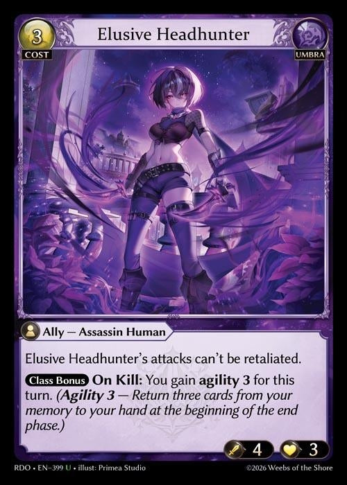Image for Elusive Headhunter (399) (Radiant Origins) - Grand Archive TCG