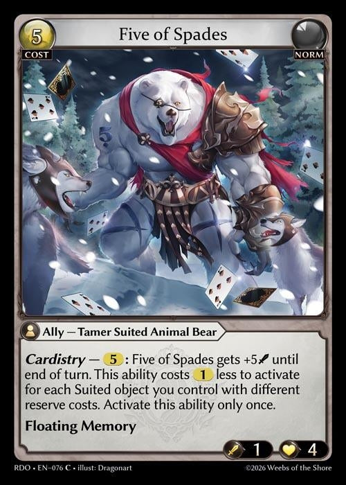 Image for Five of Spades (076) (Radiant Origins) - Grand Archive TCG