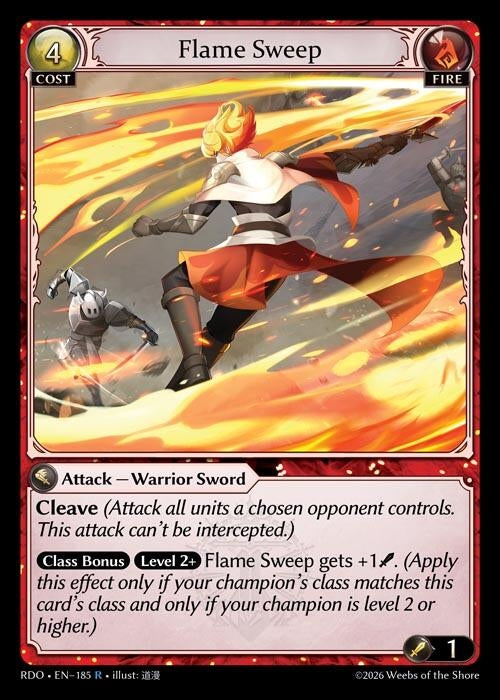 Image for Flame Sweep (185) (Radiant Origins) - Grand Archive TCG