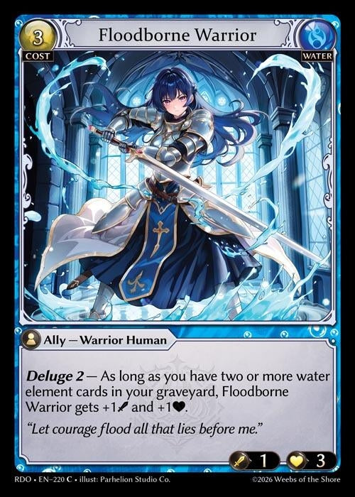 Image for Floodborne Warrior (220) (Radiant Origins) - Grand Archive TCG