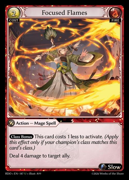 Image for Focused Flames (187) (Radiant Origins) - Grand Archive TCG
