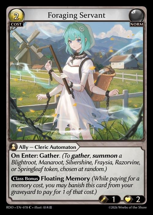 Image for Foraging Servant (078) (Radiant Origins) - Grand Archive TCG