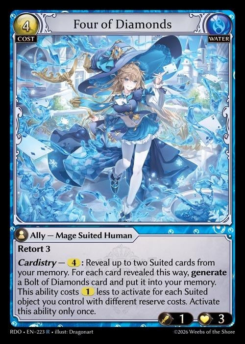 Image for Four of Diamonds (223) (Radiant Origins) - Grand Archive TCG