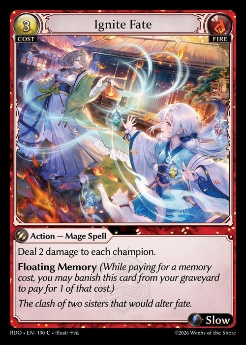 Image for Ignite Fate (190) (Radiant Origins) - Grand Archive TCG
