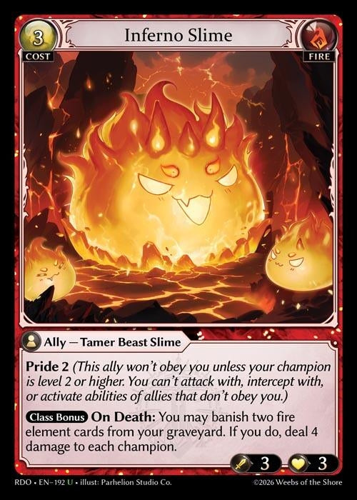 Image for Inferno Slime (192) (Radiant Origins) - Grand Archive TCG