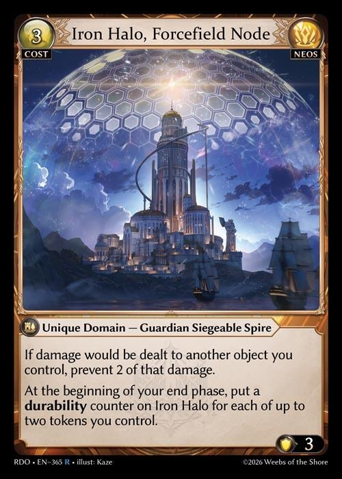 Image for Iron Halo, Forcefield Node (365) (Radiant Origins) - Grand Archive TCG