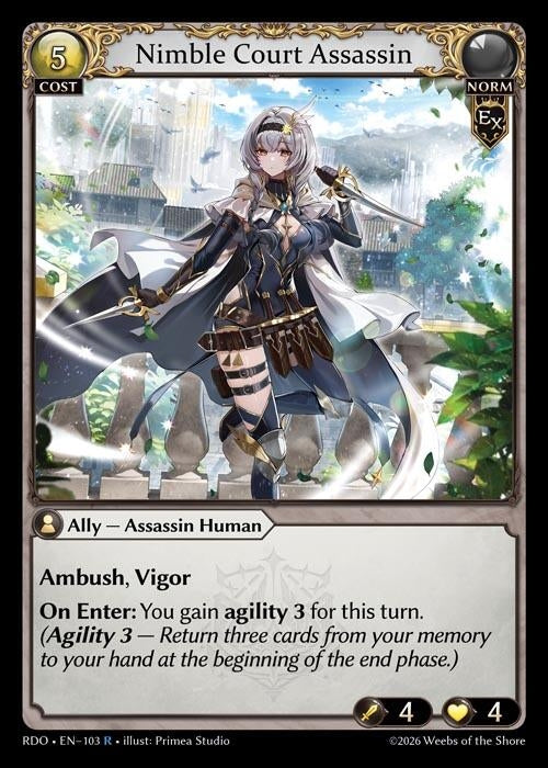 Image for Nimble Court Assassin (103) (Radiant Origins) - Grand Archive TCG
