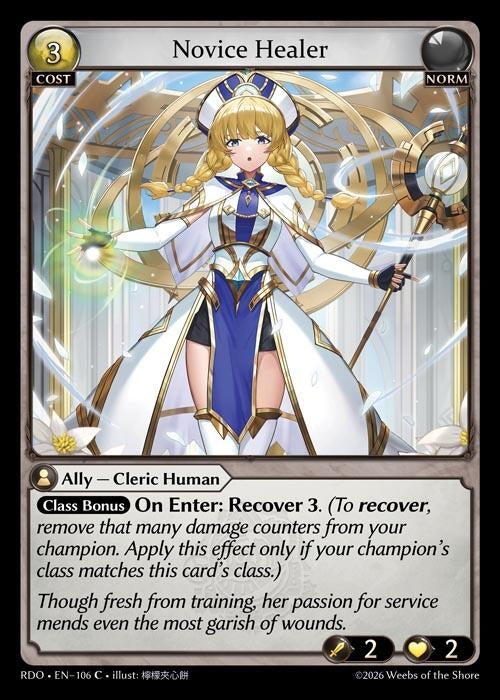 Image for Novice Healer (106) (Radiant Origins) - Grand Archive TCG