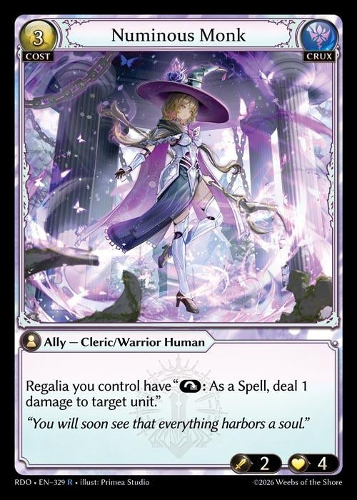 Image for Numinous Monk (329) (Radiant Origins) - Grand Archive TCG