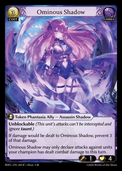 Image for Ominous Shadow (403) (Radiant Origins) - Grand Archive TCG
