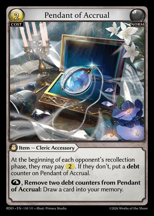 Image for Pendant of Accrual (110) (Radiant Origins) - Grand Archive TCG