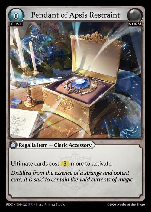 Image for Pendant of Apsis Restraint (025) (Radiant Origins) - Grand Archive TCG