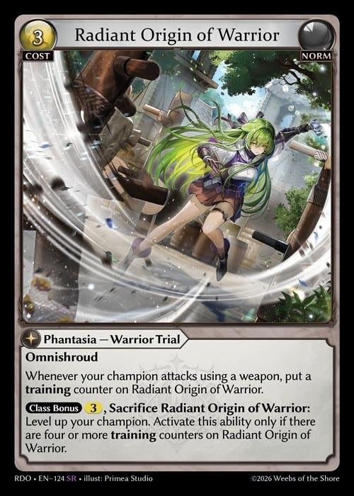Image for Radiant Origin of Warrior (124) (Radiant Origins) - Grand Archive TCG