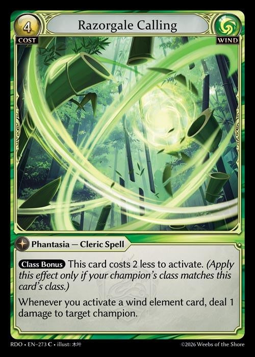 Image for Razorgale Calling (273) (Radiant Origins) - Grand Archive TCG