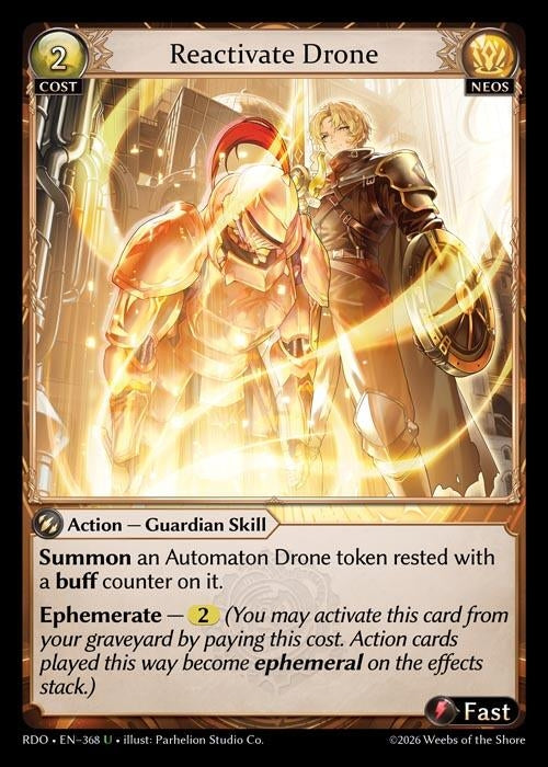 Image for Reactivate Drone (368) (Radiant Origins) - Grand Archive TCG