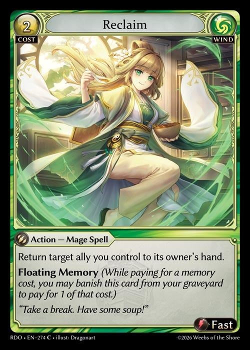 Image for Reclaim (274) (Radiant Origins) - Grand Archive TCG