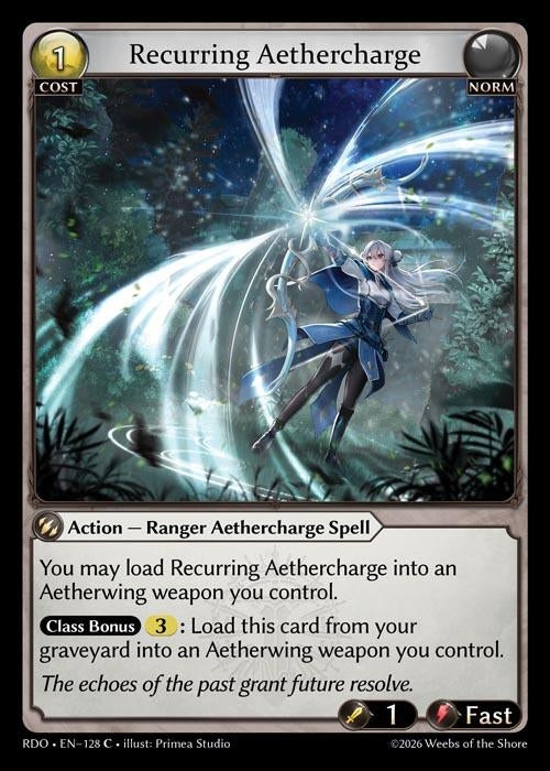 Image for Recurring Aethercharge (128) (Radiant Origins) - Grand Archive TCG