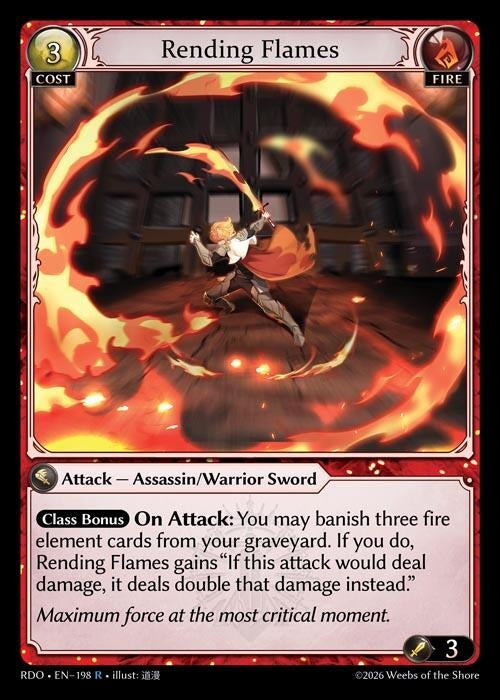 Image for Rending Flames (198) (Radiant Origins) - Grand Archive TCG