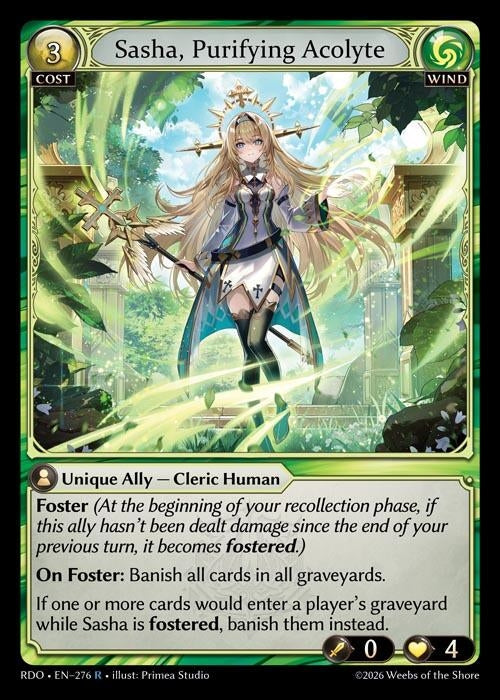 Image for Sasha, Purifying Acolyte (276) (Radiant Origins) - Grand Archive TCG