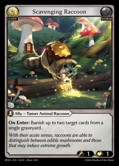 Image for Scavenging Raccoon (136) (Radiant Origins) - Grand Archive TCG