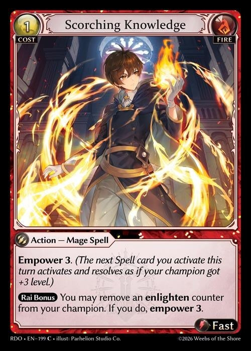 Image for Scorching Knowledge (199) (Radiant Origins) - Grand Archive TCG