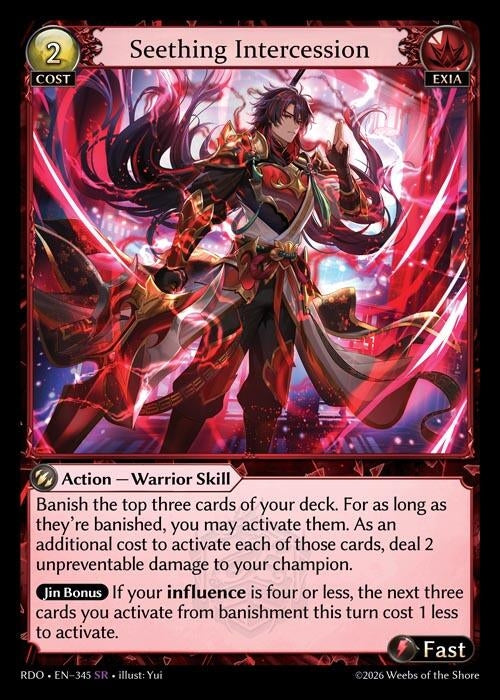 Image for Seething Intercession (345) (Radiant Origins) - Grand Archive TCG
