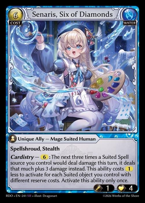 Image for Senaris, Six of Diamonds (241) (Radiant Origins) - Grand Archive TCG