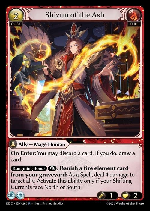 Image for Shizun of the Ash (200) (Radiant Origins) - Grand Archive TCG