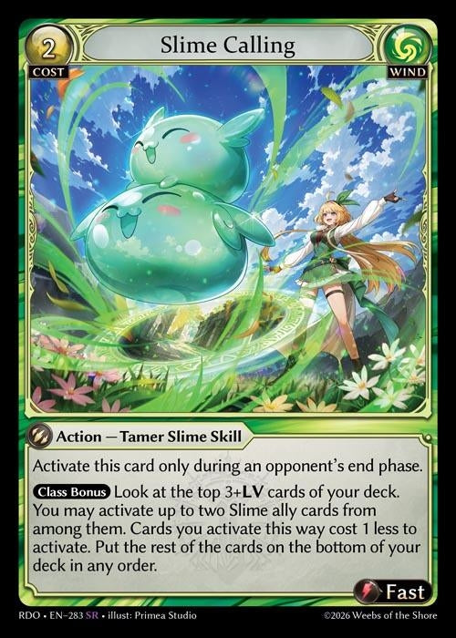 Image for Slime Calling (283) (Radiant Origins) - Grand Archive TCG