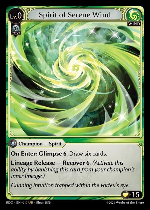 Image for Spirit of Serene Wind (010) (Radiant Origins) - Grand Archive TCG