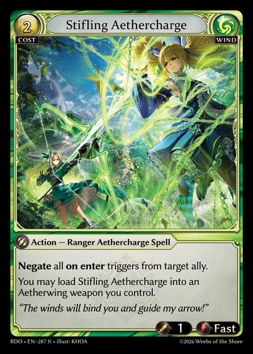 Image for Stifling Aethercharge (287) (Radiant Origins) - Grand Archive TCG
