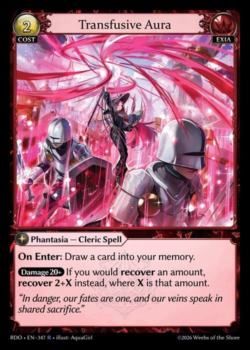 Image for Transfusive Aura (347) (Radiant Origins) - Grand Archive TCG