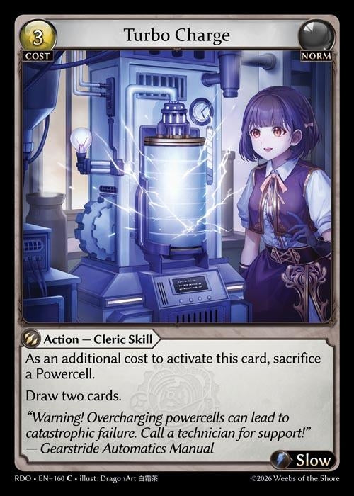 Image for Turbo Charge (160) (Radiant Origins) - Grand Archive TCG