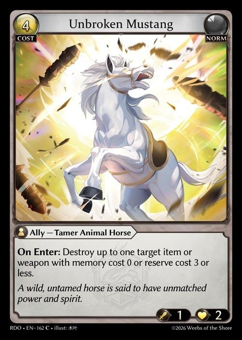 Image for Unbroken Mustang (162) (Radiant Origins) - Grand Archive TCG