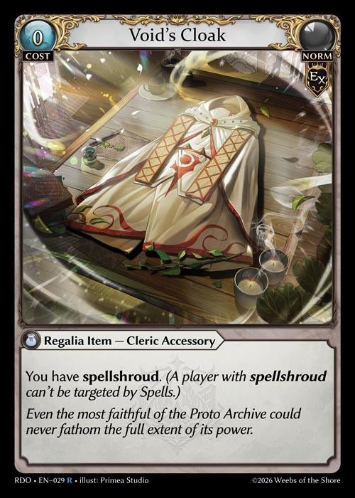 Image for Void's Cloak (029) (Radiant Origins) - Grand Archive TCG