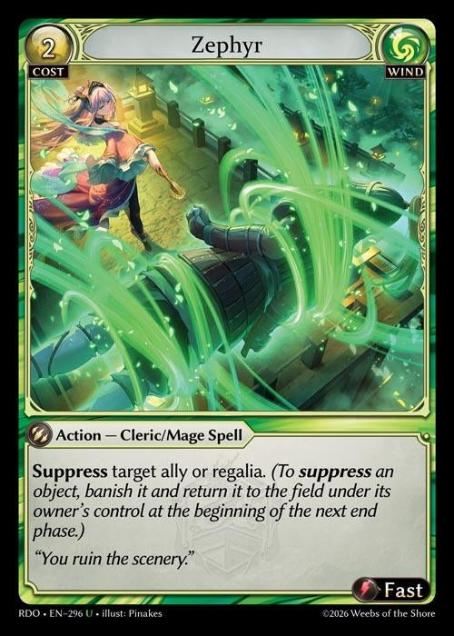 Image for Zephyr (296) (Radiant Origins) - Grand Archive TCG
