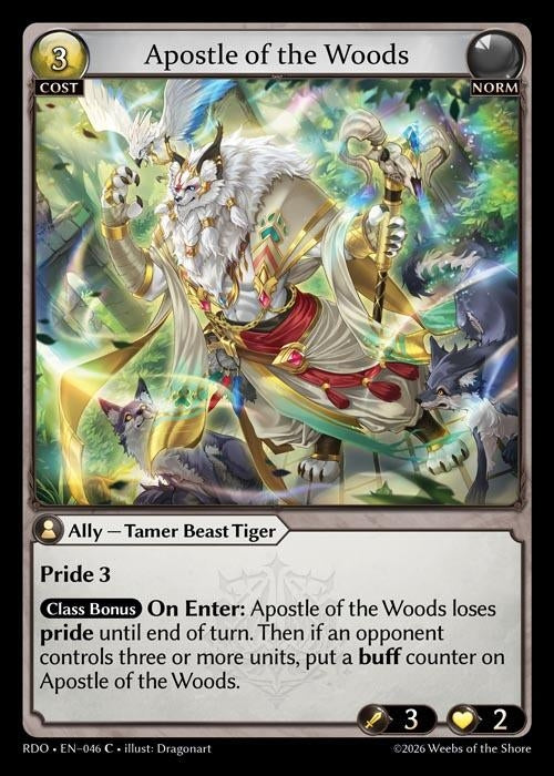 Image for Apostle of the Woods (Curio Foil) (046) (Radiant Origins) - Grand Archive TCG
