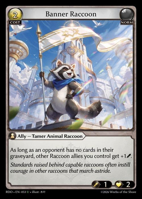 Image for Banner Raccoon (Curio Foil) (053) (Radiant Origins) - Grand Archive TCG
