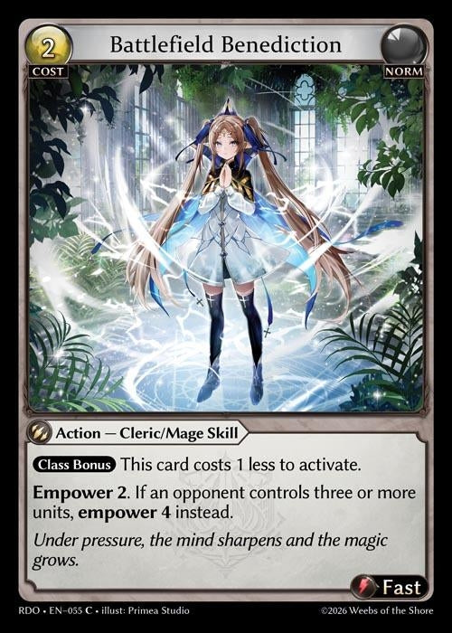 Image for Battlefield Benediction (Curio Foil) (055) (Radiant Origins) - Grand Archive TCG
