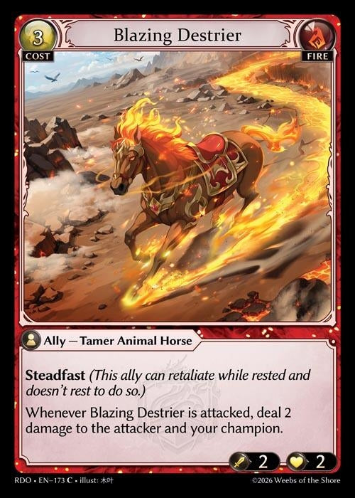 Image for Blazing Destrier (Curio Foil) (173) (Radiant Origins) - Grand Archive TCG